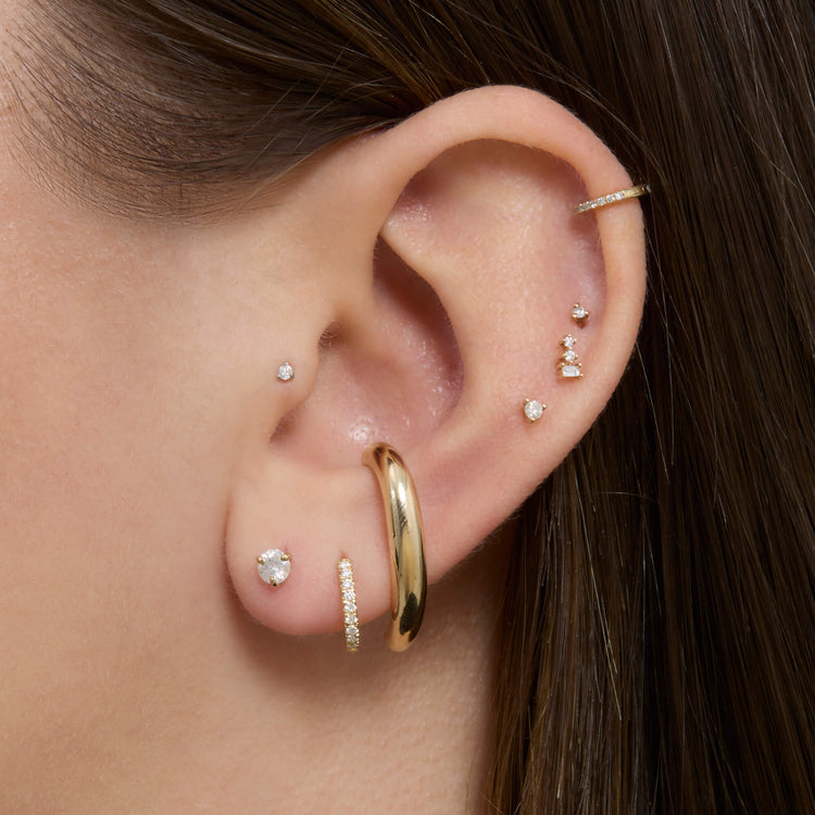 Image of 14K Yellow Gold Golden Glow Suspender with Stone and Strand Earrings