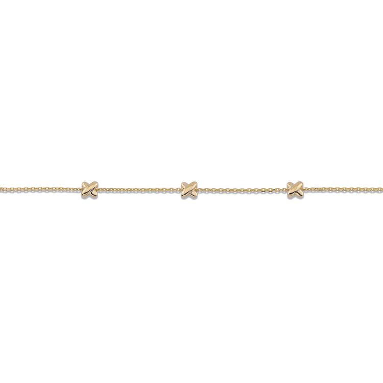 Stone and Strand 14K Yellow Gold Golden Kisses Bracelet Close Up Image