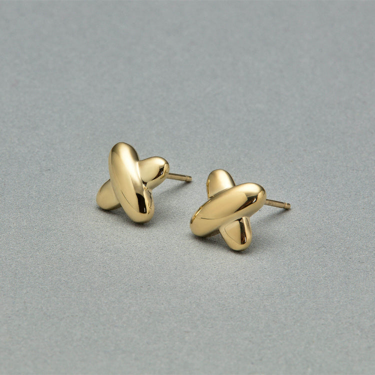Stone and Strand 14K Yellow Gold Golden Kisses Studs Editorial Image