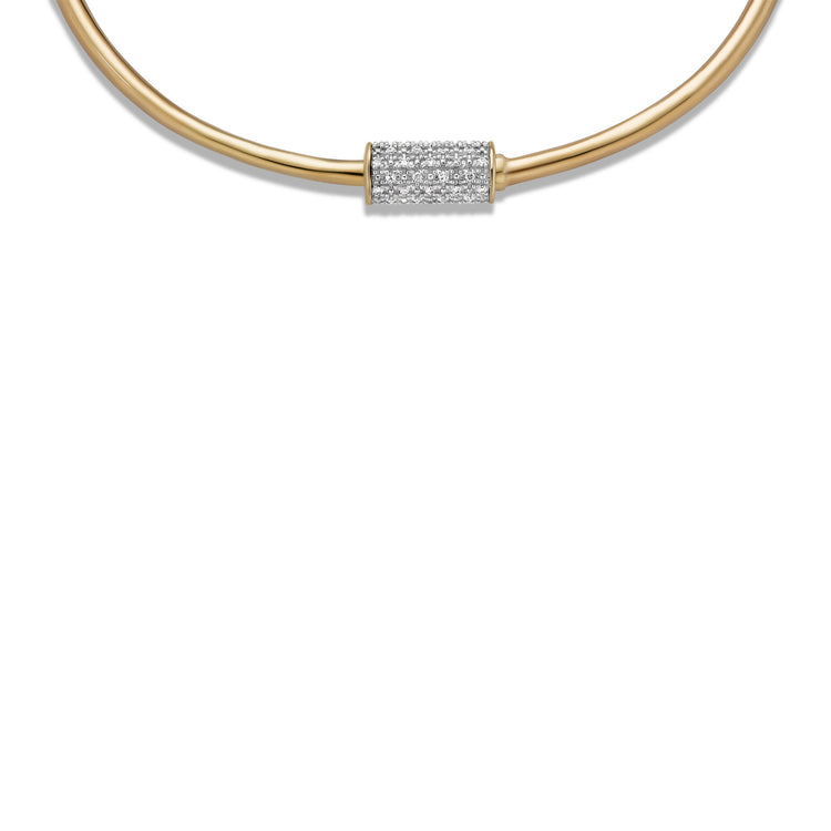 Stone and Strand 10K Yellow Gold Goldie Lock Diamond Bracelet Close Up Image