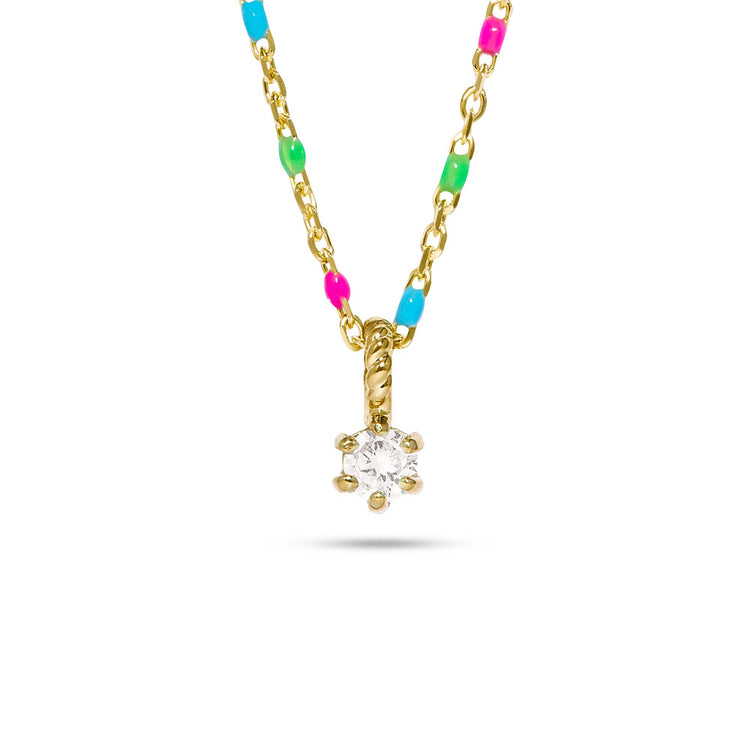 Dainty Goldie Pop Diamond Necklace