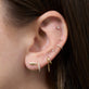 Image of 14K Yellow Gold Gone Fishing Studs with Stone and Strand Earrings