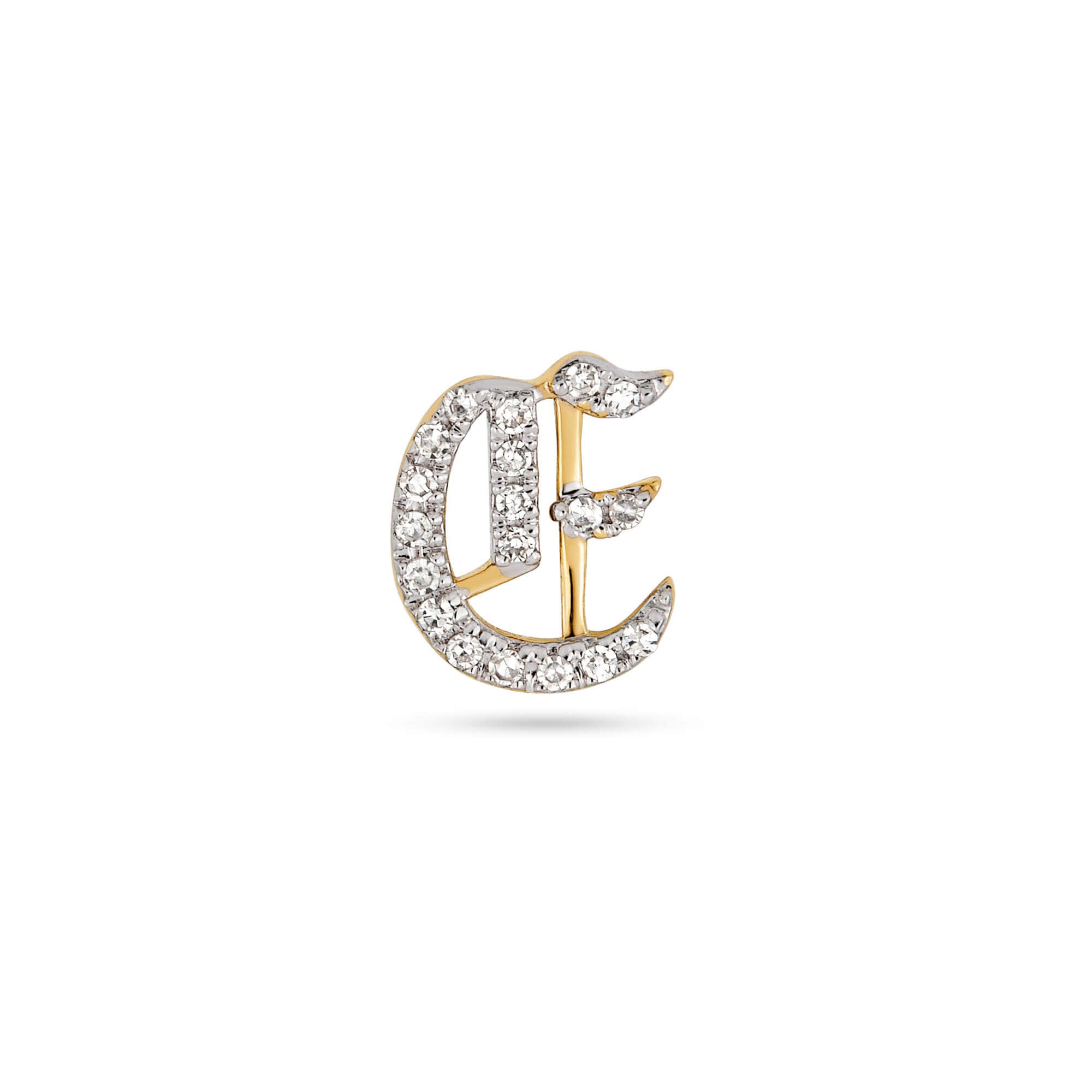 Gothic Pave Initial Stud