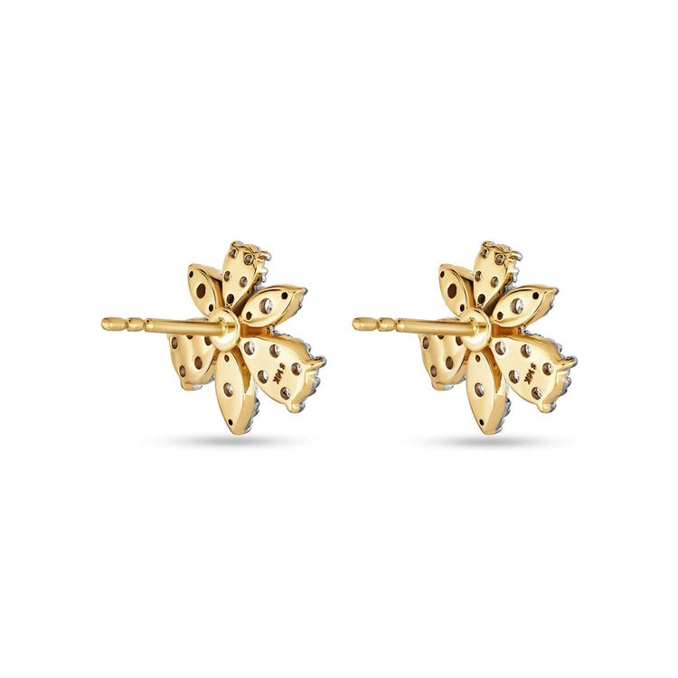 Stone and Strand 14K Yellow Gold Grand Magnolia Diamond Studs Rear Image