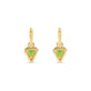 Stone and Strand 14K Yellow Gold Green Tourmaline Diamond Power Huggies Rear Image