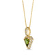 Stone and Strand 14K Yellow Gold Green Tourmaline Pave Shield Power Charm Necklace Side Image