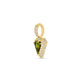 Stone and Strand 14K Yellow Gold Green Tourmaline Pave Shield Power Charm Side Image