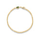Stone and Strand 14K Yellow Gold Green Tourmaline Shield Bracelet Front Image