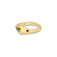 Stone and Strand 14K Yellow Gold Green Tourmaline Shield Pinky Ring Side Image