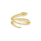 Stone and Strand 14K Yellow Gold Green Tourmaline Shield Serpent Ring Rear Image