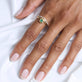 Image of 10K Yellow Gold Green With Envy Merge Ring with Stone and Strand Rings