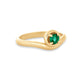 Stone and Strand 10K Yellow Gold Green With Envy Emerald Merge Ring Side Image