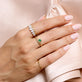 Image of 10K Yellow Gold Green With Envy Merge Ring with Stone and Strand Rings