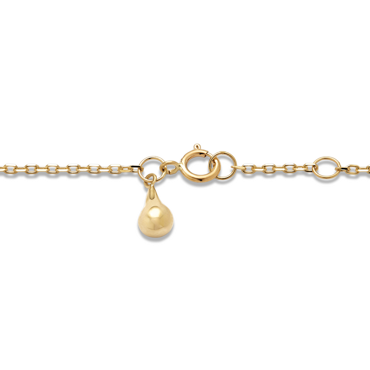 Stone and Strand 10K Yellow Gold Gold Drop Bracelet Close Up Image
