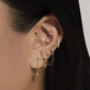 Image of 10K Yellow Gold Golden Droplet Earrings with Stone and Strand Earrings
