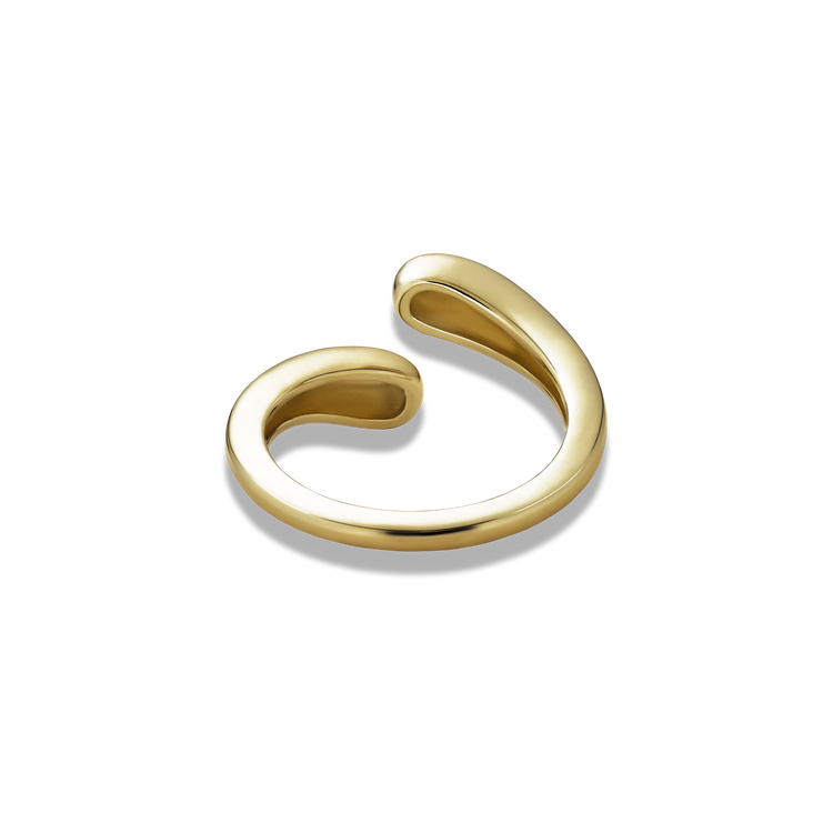 Stone and Strand 10K Yellow Gold Golden Droplet Hug Ring Rear Image