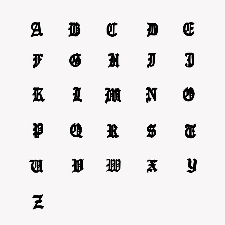 Gothic Pave Initial Necklace