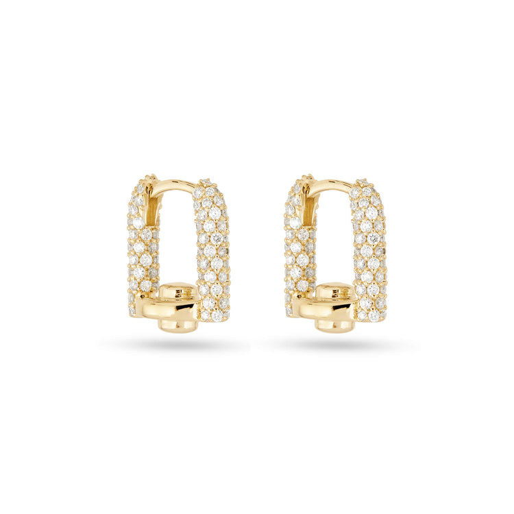 Stone and Strand 14K Yellow Gold Half-Starboard Diamond Earrings Side Image