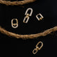 Still life image of Harbor Halo Earrings with Stone and Strand solid gold jewelry