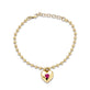 Stone and Strand 10K Yellow Gold Heart And Soul Ruby Bracelet Front Image
