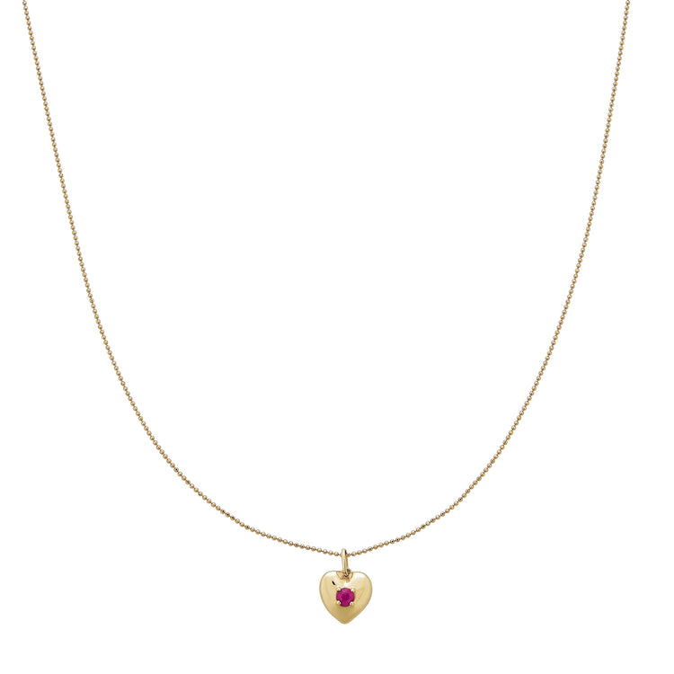 Stone and Strand 10K Yellow Gold Heart And Soul Ruby Necklace Image