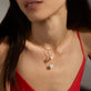 Image of 10K Yellow Gold Heart And Soul Ruby Necklace with Stone and Strand Necklaces