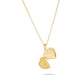 Stone and Strand 14K Yellow Gold Heart Essential Locket Charm Necklace Front Open Image