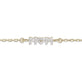 Stone and Strand 10K Yellow Gold Heart, Mom Diamond Bracelet Close Up Image
