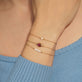Image of 10K Yellow Gold Heart, Mom Diamond Bracelet with Stone and Strand Bracelets