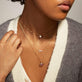 Image of 10K Yellow Gold Heart, Mom Diamond Necklace with Stone and Strand Necklaces