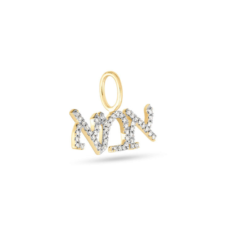 Stone and Strand 14K Yellow Gold Hebrew Mothers Day Charm Side Image