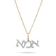 Stone and Strand 14K Yellow Gold Hebrew Mothers Day Necklace Close Up Image