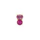 Stone and Strand 14K Yellow Gold High Volume Pink Power Earrings Front Single Image