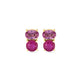 Stone and Strand 14K Yellow Gold High Volume Pink Power Earrings Front Image