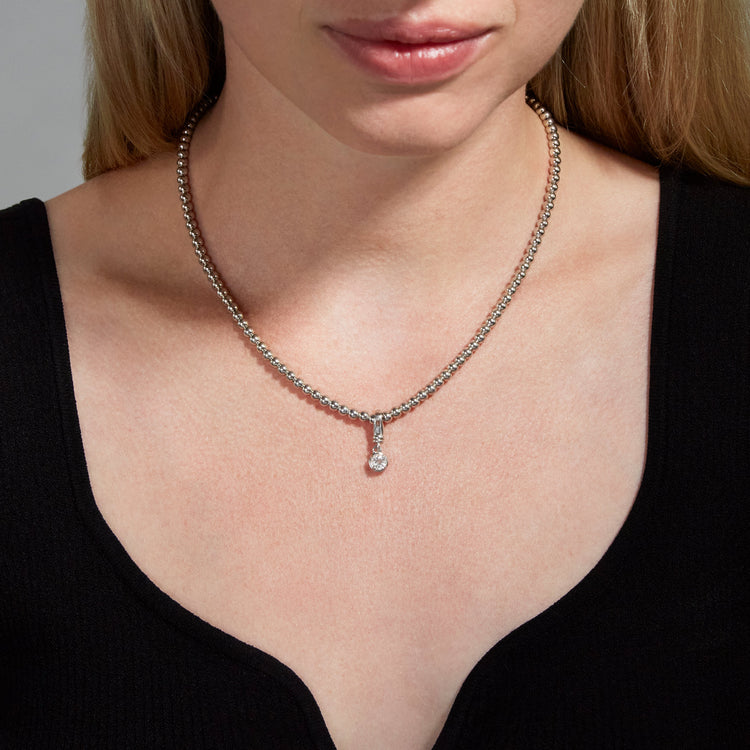 Hooked On You Silver Topaz Charm