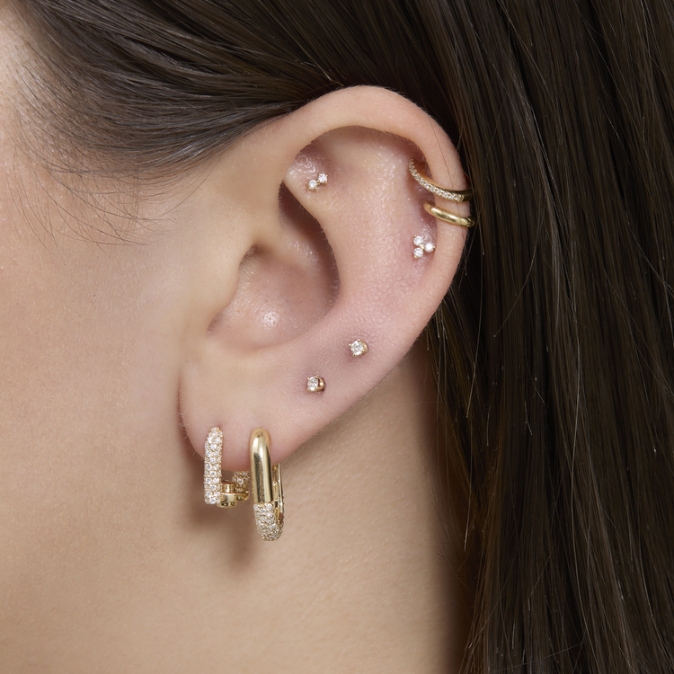 Half Starboard Diamond Earrings – STONE AND STRAND