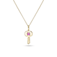 Home Sweet Home Birthstone Necklace Pink Topaz October