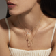 Image of 10K Yellow Gold Home Sweet Home Birthstone Necklace with Emerald with Stone and Strand Necklaces