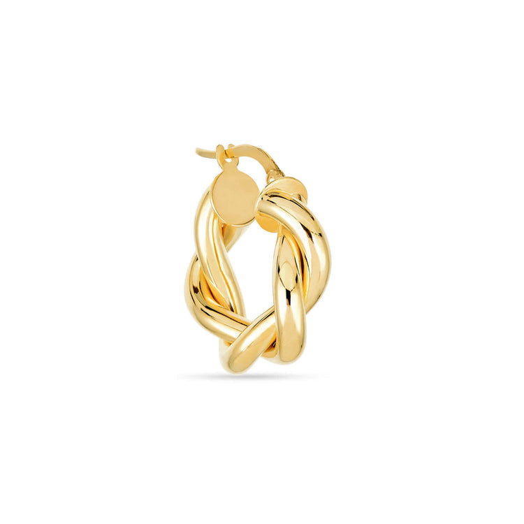 Stone and Strand 10K Yellow Gold In A Twist Gold Hoops Side Single Image