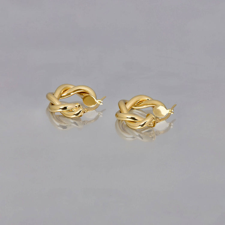 Stone and Strand 10K Yellow Gold In A Twist Gold Hoops Editorial Image