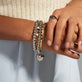 Image of Sterling Silver In A Twist Silver Bangle with Stone and Strand Bracelets