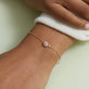 Image of 10K Yellow Gold In Bloom Bracelet with Pearl on Models Arm