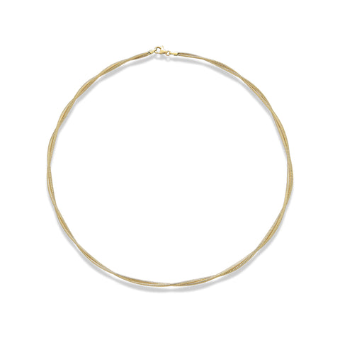 Stone and Strand 14K Yellow Gold Interwoven Gold Necklace Front Image