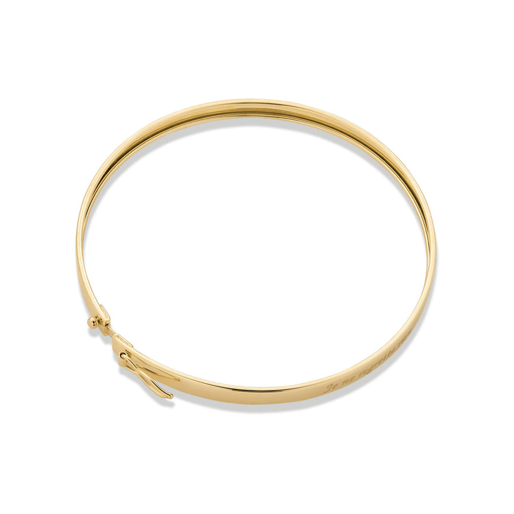 Stone and Strand 14K Yellow Gold Je Ne Regrette Gold Bangle Top Image