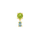 Stone and Strand 10K Yellow Gold Just The Two Of Us Seagrass Peridot and Aquamarine Drop Earrings Front Image