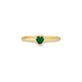 Stone and Strand 14K Yellow Gold Knife Edge Emerald Heart Ring Front Image