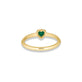 Stone and Strand 14K Yellow Gold Knife Edge Emerald Heart Ring Rear Image
