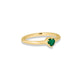 Stone and Strand 14K Yellow Gold Knife Edge Emerald Heart Ring Side Image