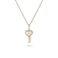 Stone and Strand 10K Yellow Gold Key To My Heart Pave Necklace Close Up Image