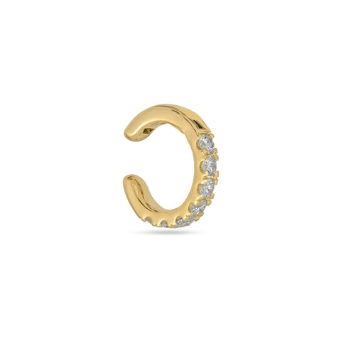 Stone and Strand 14K Yellow Gold Lab-Created 2mm Ear Cuff Side Image